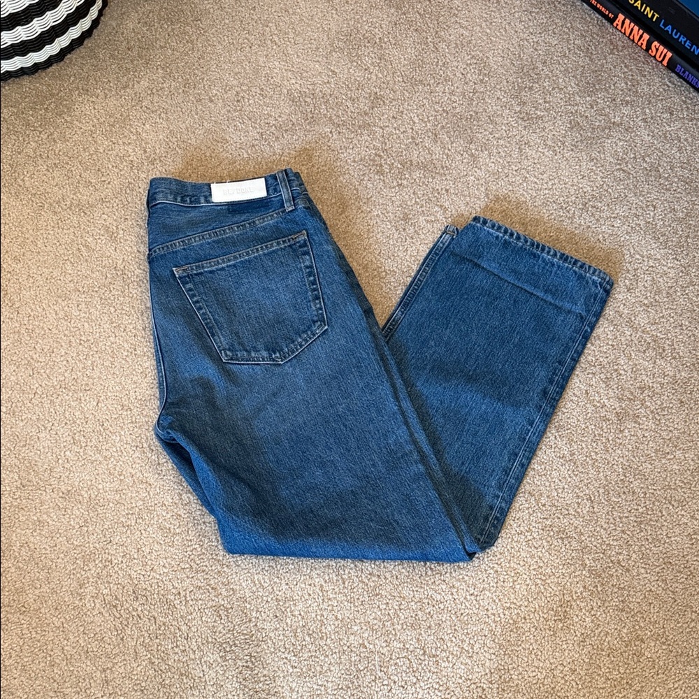 Re/Done Long Loose Jeans in Bay Fade